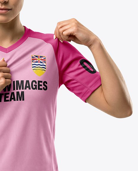 Young Woman Wearing eSports Jersey Mockup
