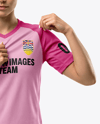 Young Woman Wearing eSports Jersey Mockup