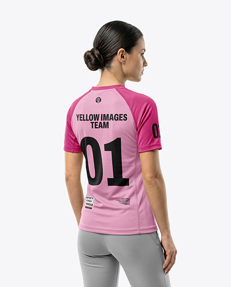 Young Woman Wearing eSports Jersey Mockup