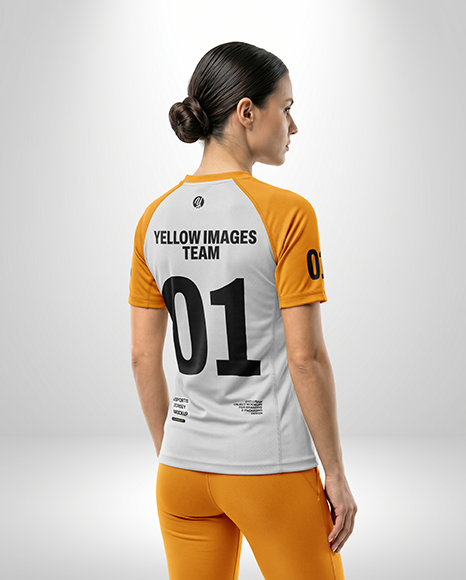 Young Woman Wearing eSports Jersey Mockup