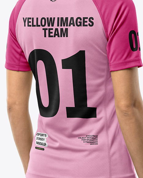 Young Woman Wearing eSports Jersey Mockup
