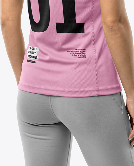 Young Woman Wearing eSports Jersey Mockup
