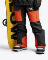 Young Woman Wearing Full Snowboard Kit Mockup