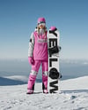 Young Woman Wearing Full Snowboard Kit Mockup