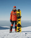 Young Woman Wearing Full Snowboard Kit Mockup