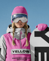 Young Woman Wearing Full Snowboard Kit Mockup