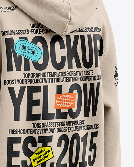 Young Woman Wearing Full-Zip Hoodie Mockup