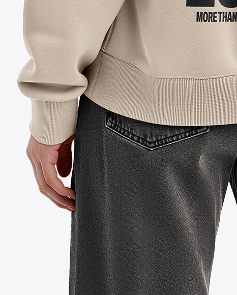 Young Woman Wearing Full-Zip Hoodie Mockup