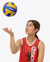 Young Woman Wearing Volleyball Kit Mockup