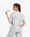 Young Woman with Game Controller Wearing eSports Jersey Mockup