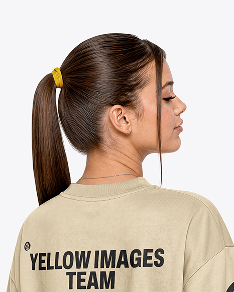 Young Woman with Game Controller Wearing eSports Jersey Mockup