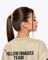 Young Woman with Game Controller Wearing eSports Jersey Mockup