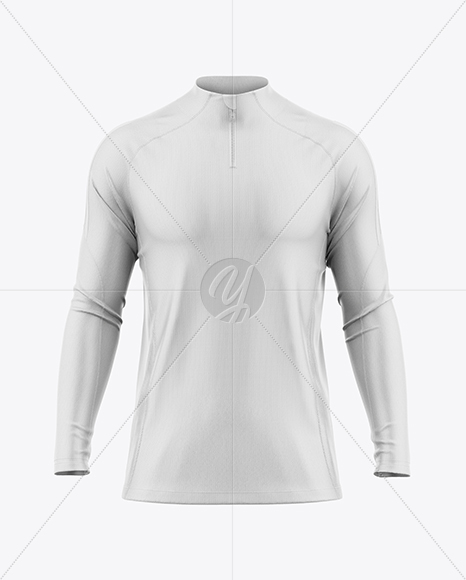 Training Zipper Long Sleeve Jersey Mockup - Front View