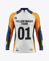 Training Zipper Long Sleeve Jersey Mockup - Front View