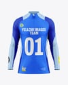Training Zipper Long Sleeve Jersey Mockup - Front View