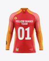 Training Zipper Long Sleeve Jersey Mockup - Front View