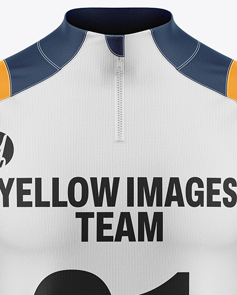 Training Zipper Long Sleeve Jersey Mockup - Front View