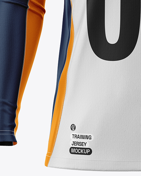 Training Zipper Long Sleeve Jersey Mockup - Front View
