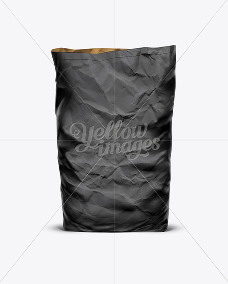 Big Paper Bag Black in Bag & Sack Mockups on Yellow Images Object Mockups