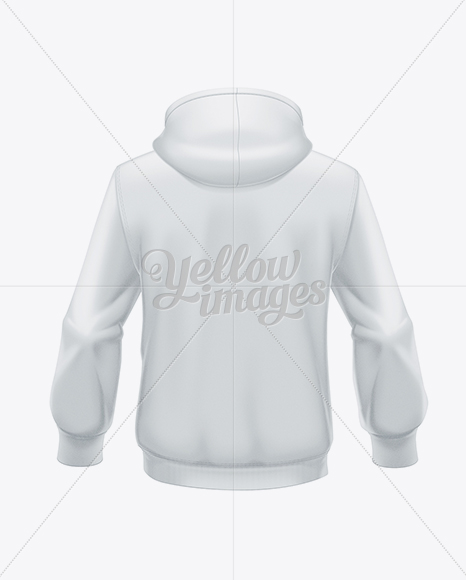 Men’s Hoodie Back View in Apparel Mockups on Yellow Images Object Mockups
