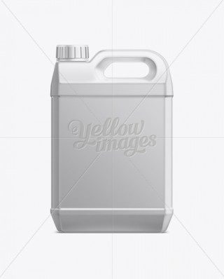 10L Plastic Jerry Can Mockup - Front View in Jerrycan Mockups on Yellow