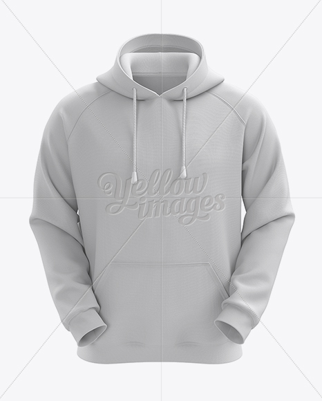 Download Men's Hoodie Front View HQ Mockup in Apparel Mockups on Yellow Images Object Mockups