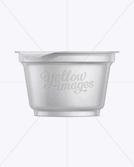 Download 170g Yogurt Cup with Foil Lid Mockup in Cup & Bowl Mockups on Yellow Images Object Mockups