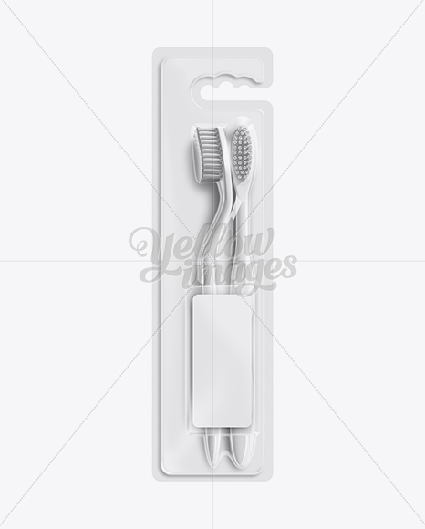 Download 2pcs Toothbrush Blister Pack Mockup in Packaging Mockups on Yellow Images Object Mockups