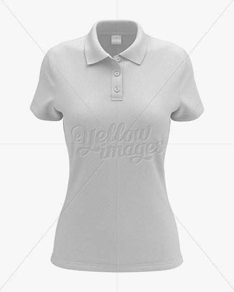 Download Womens Polo HQ Mockup in Apparel Mockups on Yellow Images ...