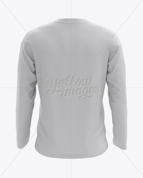 Download Mens Long Sleeve T-Shirt HQ Mockup - Back View in Apparel ...