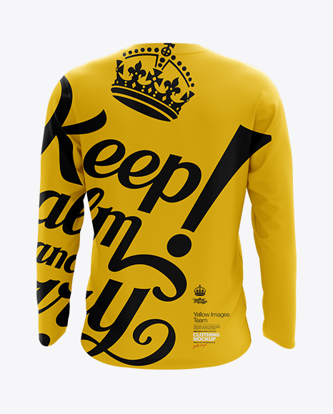 Download Mens Long Sleeve T-Shirt HQ Mockup - Back View in Apparel ...