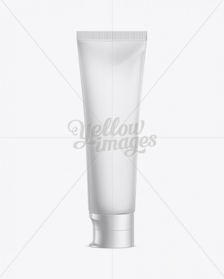 Cosmetic Tube With Pump & Frosted Overcap Mockup in Tube Mockups on