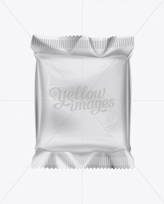 Individually Wrapped Cookie Mockup in Flow-Pack Mockups on Yellow