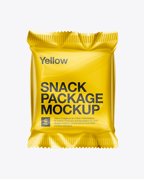 Download Free Korean Cookies In Yellow Packaging PSD Mockup Template