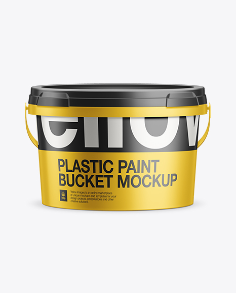 Download 10L Paint Bucket Mockup in Bucket & Pail Mockups on Yellow Images Object Mockups