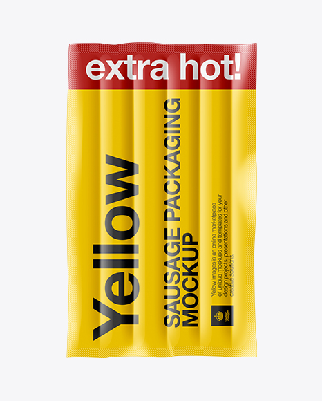 Download Vacuum Sausages Pack Mockup in Packaging Mockups on Yellow Images Object Mockups