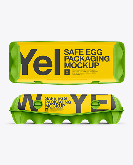 Download Egg Carton Mockup in Packaging Mockups on Yellow Images ...