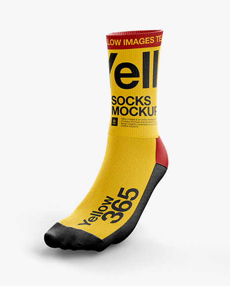 Download Socks Mockup in Apparel Mockups on Yellow Images Object ...