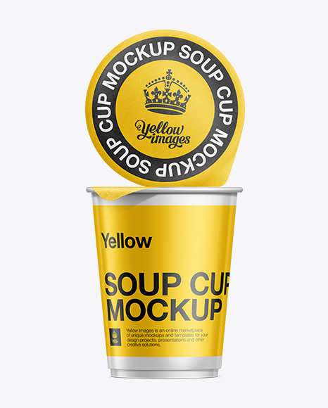 Download Plastic Soup Cup w/ Foil Lid Mockup in Cup & Bowl Mockups ...