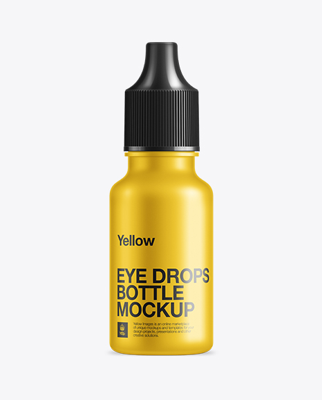 Plastic Dropper Bottle Mockup in Bottle Mockups on Yellow Images Object