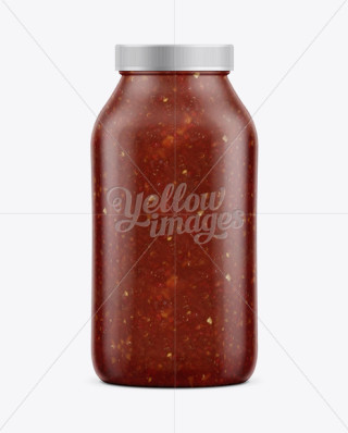 Glass Bottle W/ Barbecue Sauce Mockup | Mockups for Packaging Design