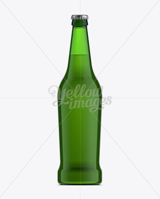 330ml Stubby Green Bottle Mock-Up | Mockups for Packaging Design and