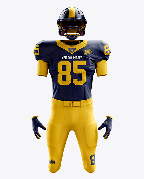 Download American Football Kit Mockup - Front View in Apparel ...