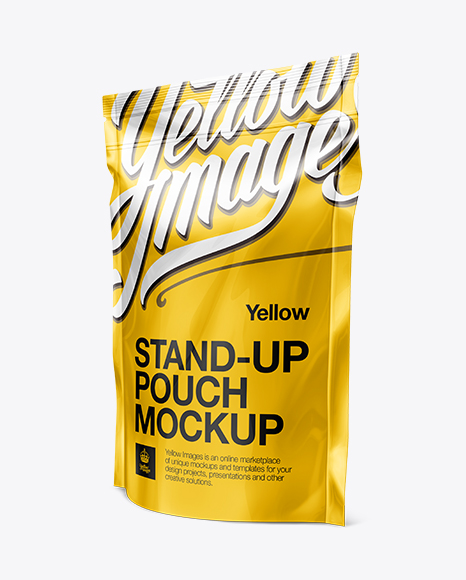 Download Stand Up Pouch with Zipper Mockup - 3/4 View in Pouch ...