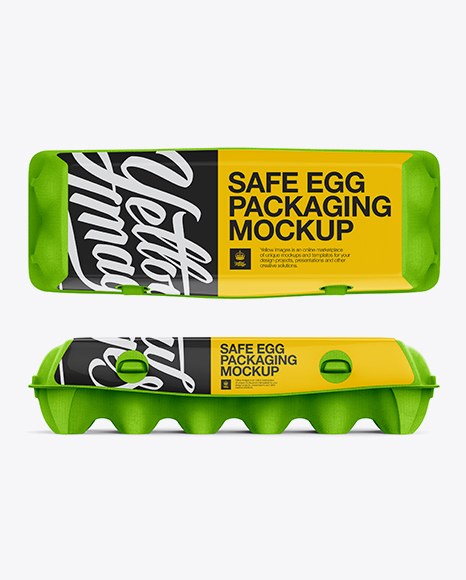 Download 12 Eggs Carton Mockup in Packaging Mockups on Yellow ...