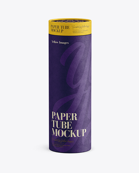 Paper Tube Mockup in Tube Mockups on Yellow Images Object Mockups