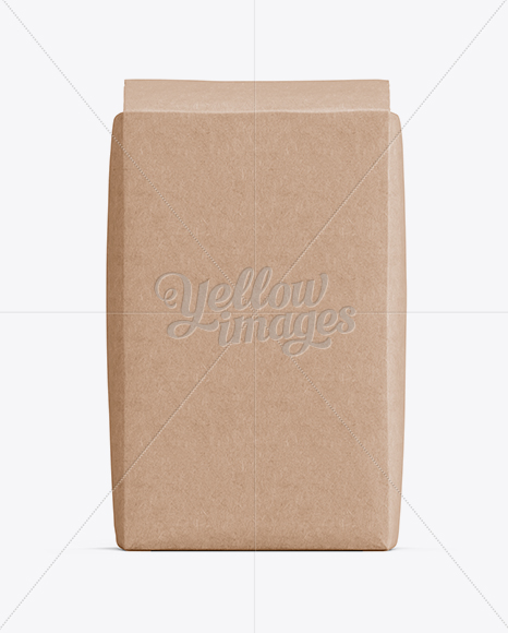 Download Kraft Paper Flour Bag Mockup - Front View in Bag & Sack ...