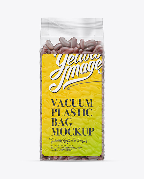 Download Red Beans Vacuum Bag Mockup in Flow-Pack Mockups on Yellow ...