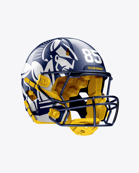 Download American Football Helmet Mockup - Halfside View in Apparel ...