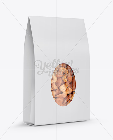 Download Paper Bag W/ Window Mockup - Half-Side View in Pouch ...